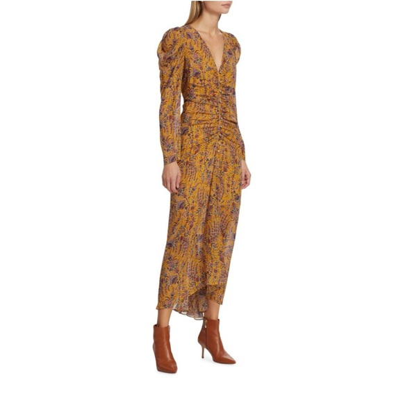 Veronica Beard Ferrara Floral Silk Maxi Dress